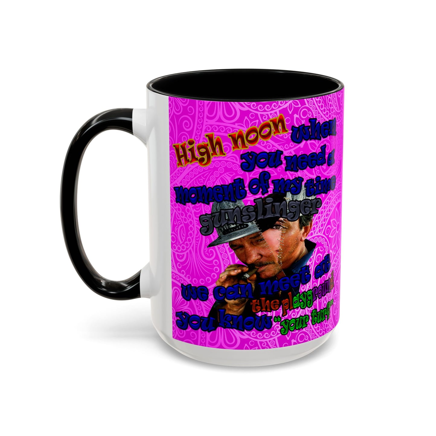 high noon - Accent Mug (pink swirl)