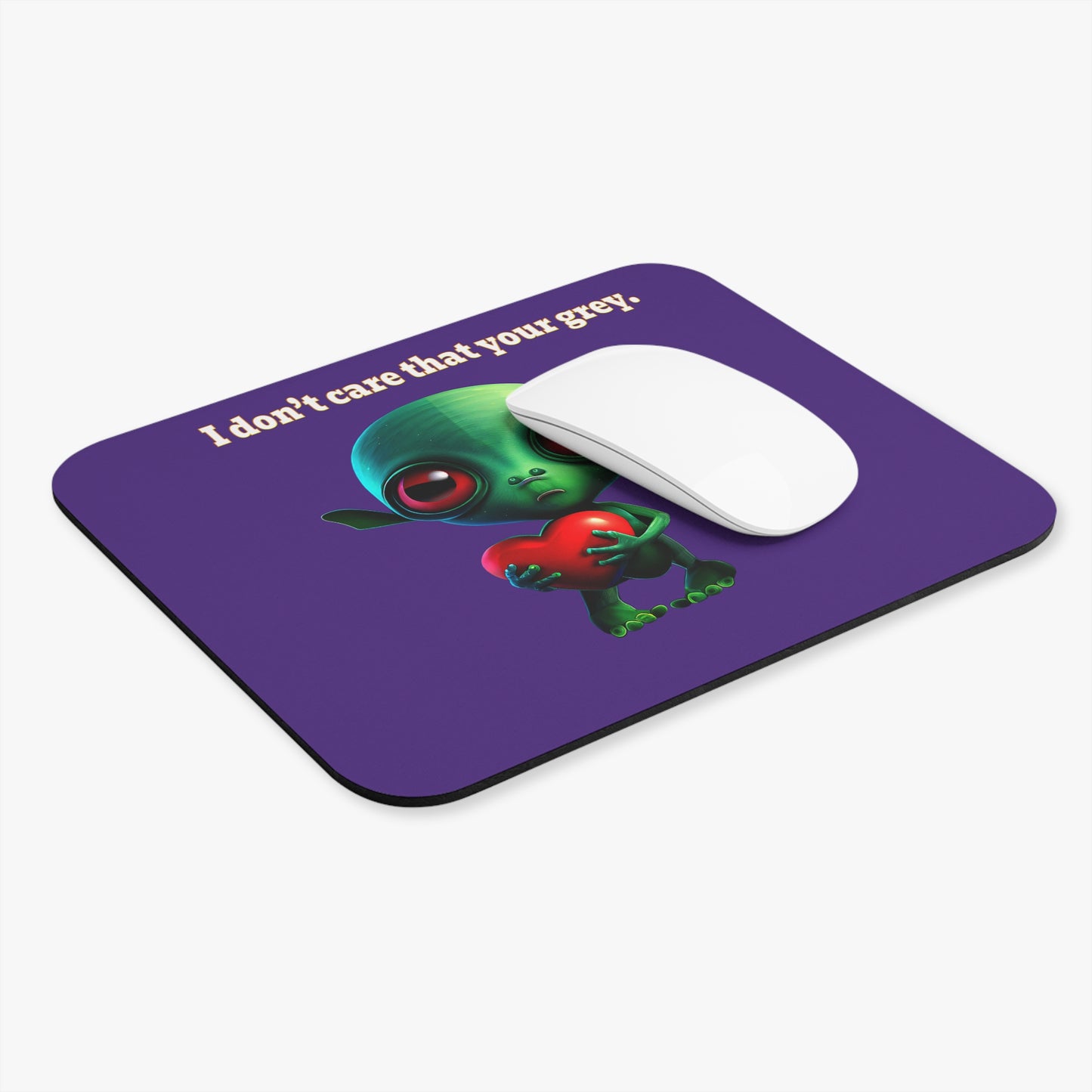 I don't care that your grey - Mouse Pad (Rectangle) (purple)
