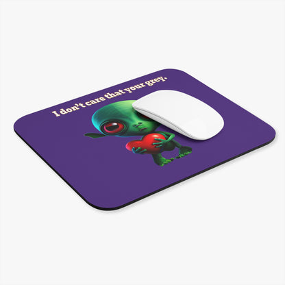 I don't care that your grey - Mouse Pad (Rectangle) (purple)