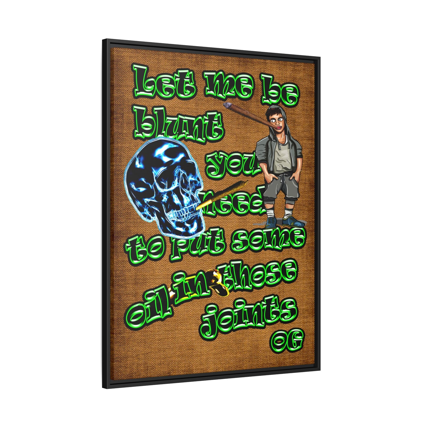 og - framed canvas art (brown papyrus)