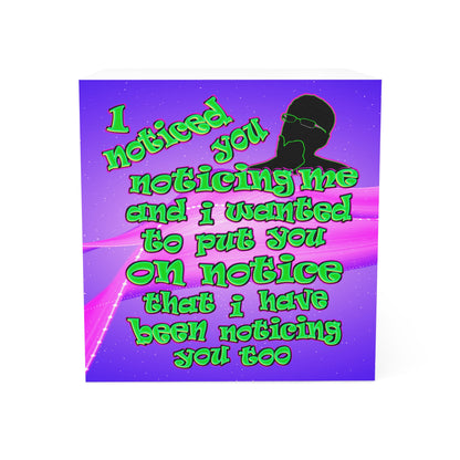 noticed you noticing - note cube (purple-pink wave)