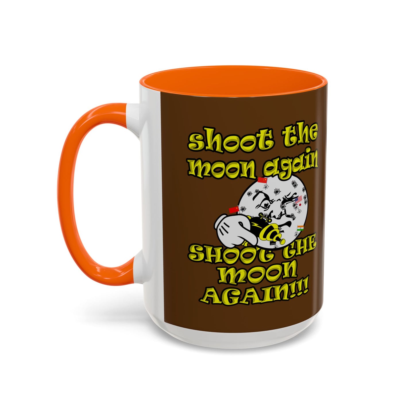 shoot the moon again - Accent Mug (brown)
