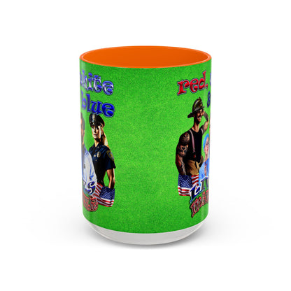 rw&b lives matter - Accent Mug (green turf)