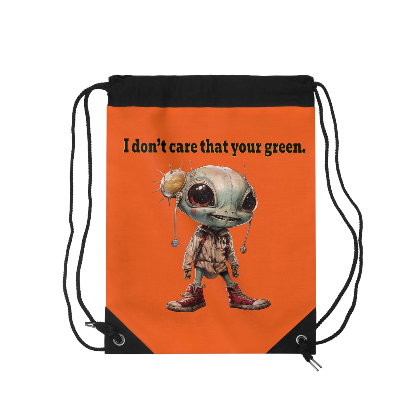 I don't care that your grey - Drawstring Bag (orange)