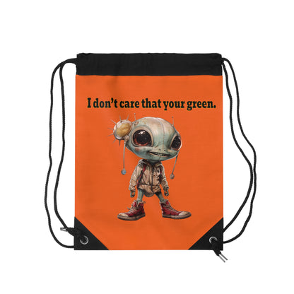 I don't care that your grey - Drawstring Bag (orange)
