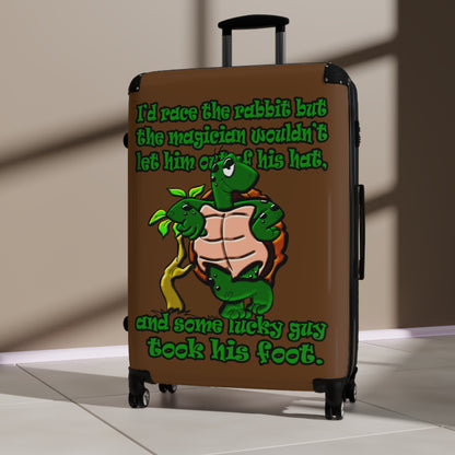 turtle race - Suitcase (brown)