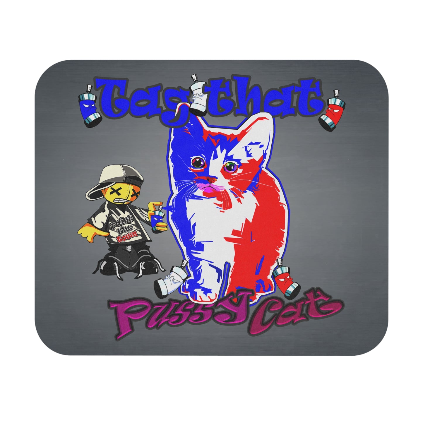 tag that - Mouse Pad (Rectangle) (grey-light grey)