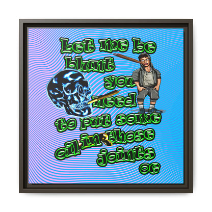 og - framed canvas art (light blue-purple wave)