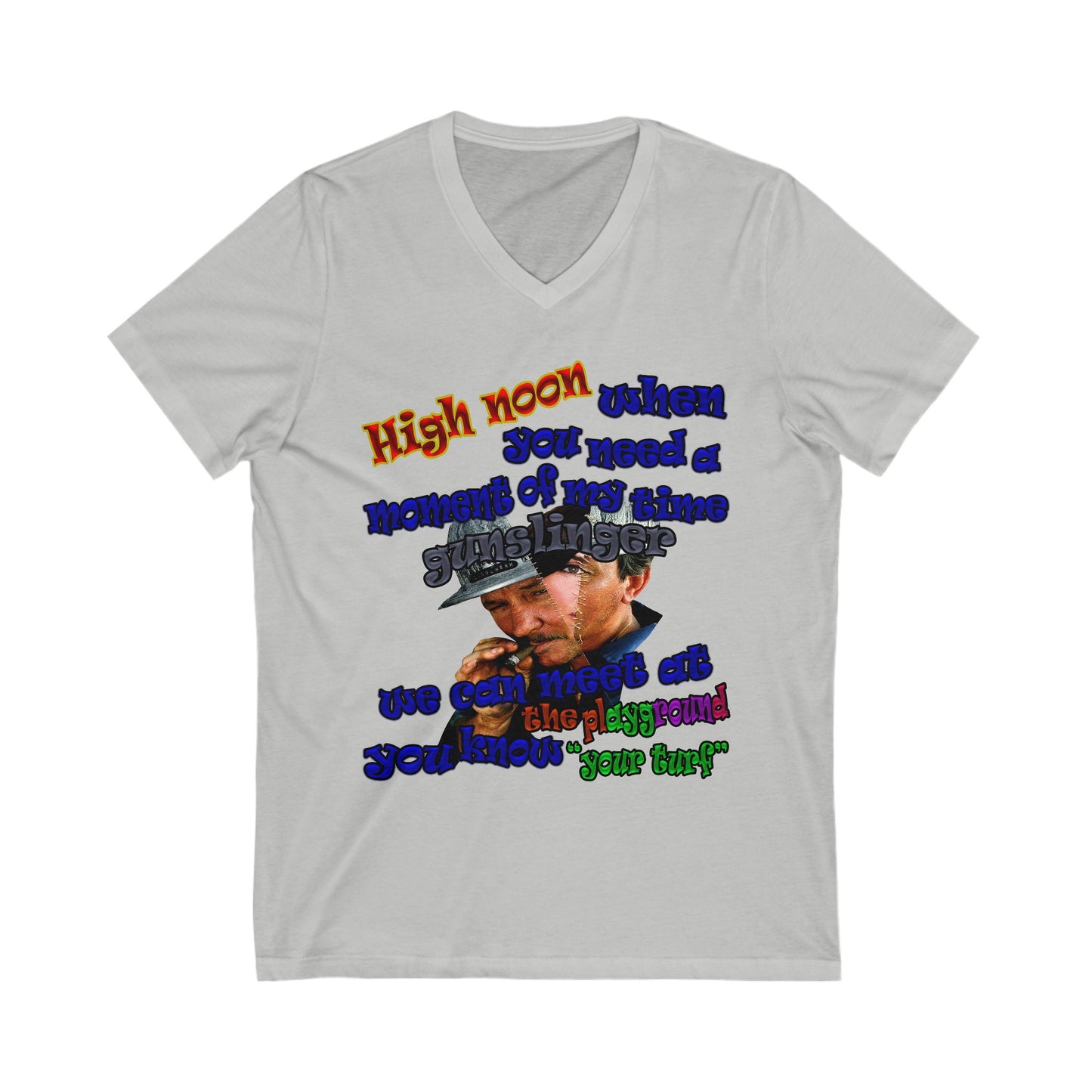 high noon - Unisex Jersey Short Sleeve V-Neck Tee
