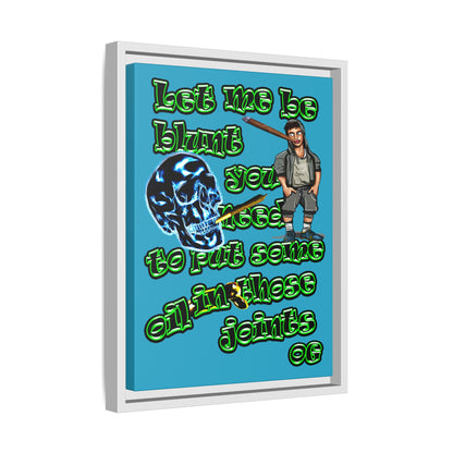 og - framed canvas art (turquoise)