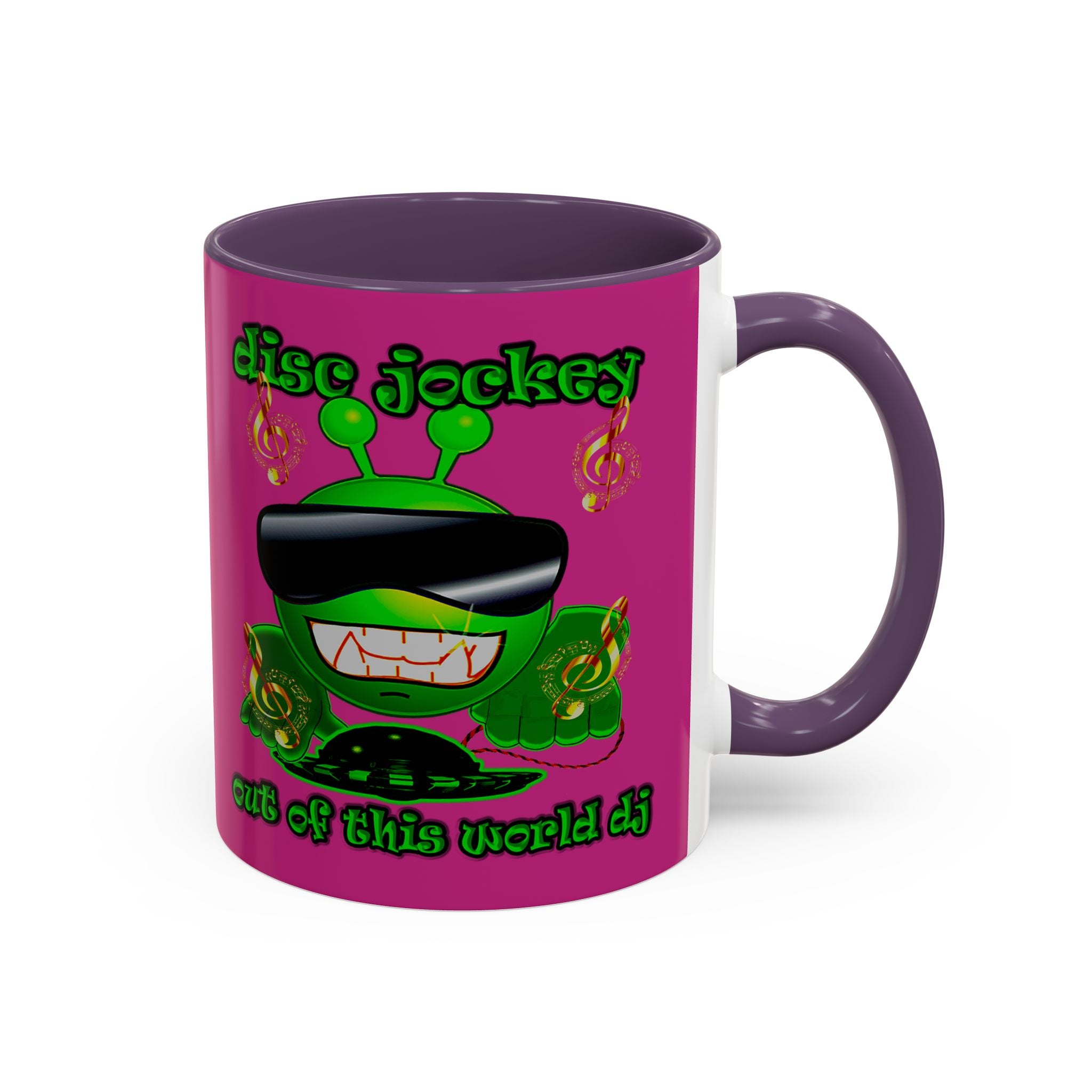 disc jockey - Accent Mug (pink)