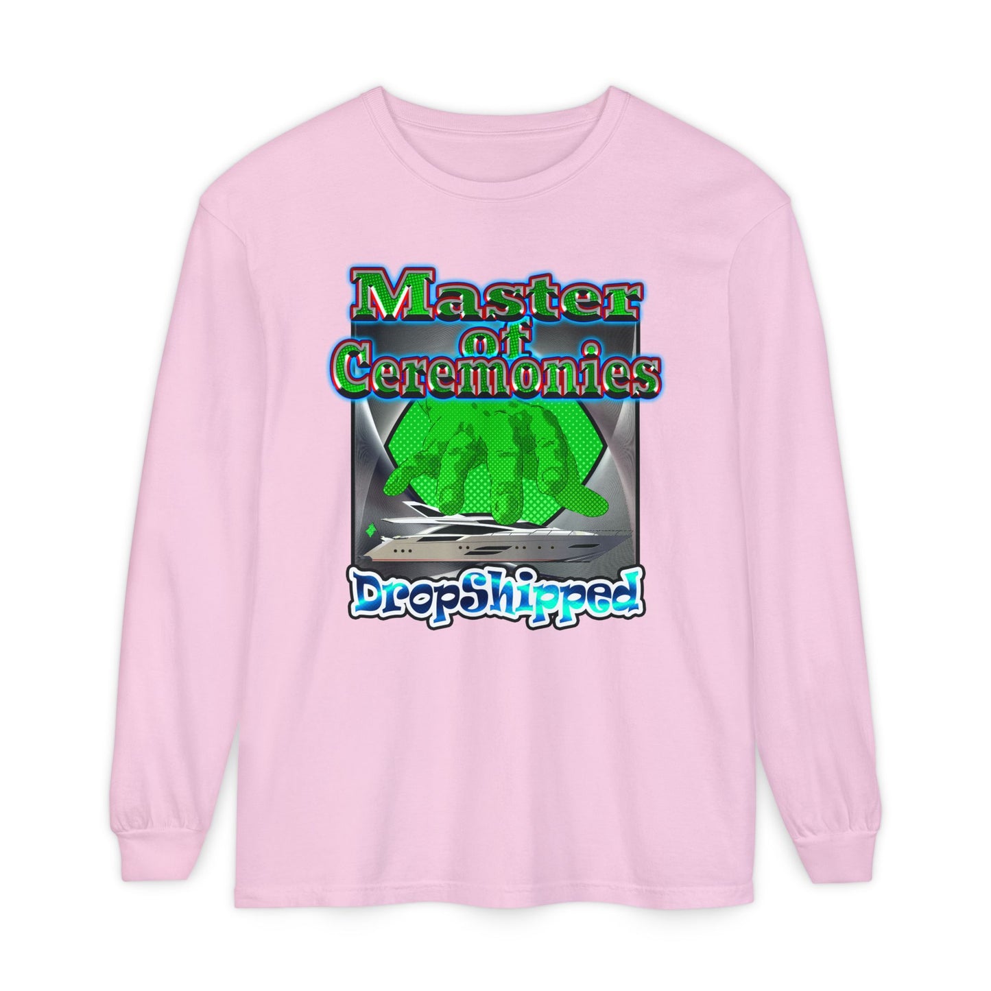 logo - Unisex Garment-dyed Long Sleeve T-Shirt