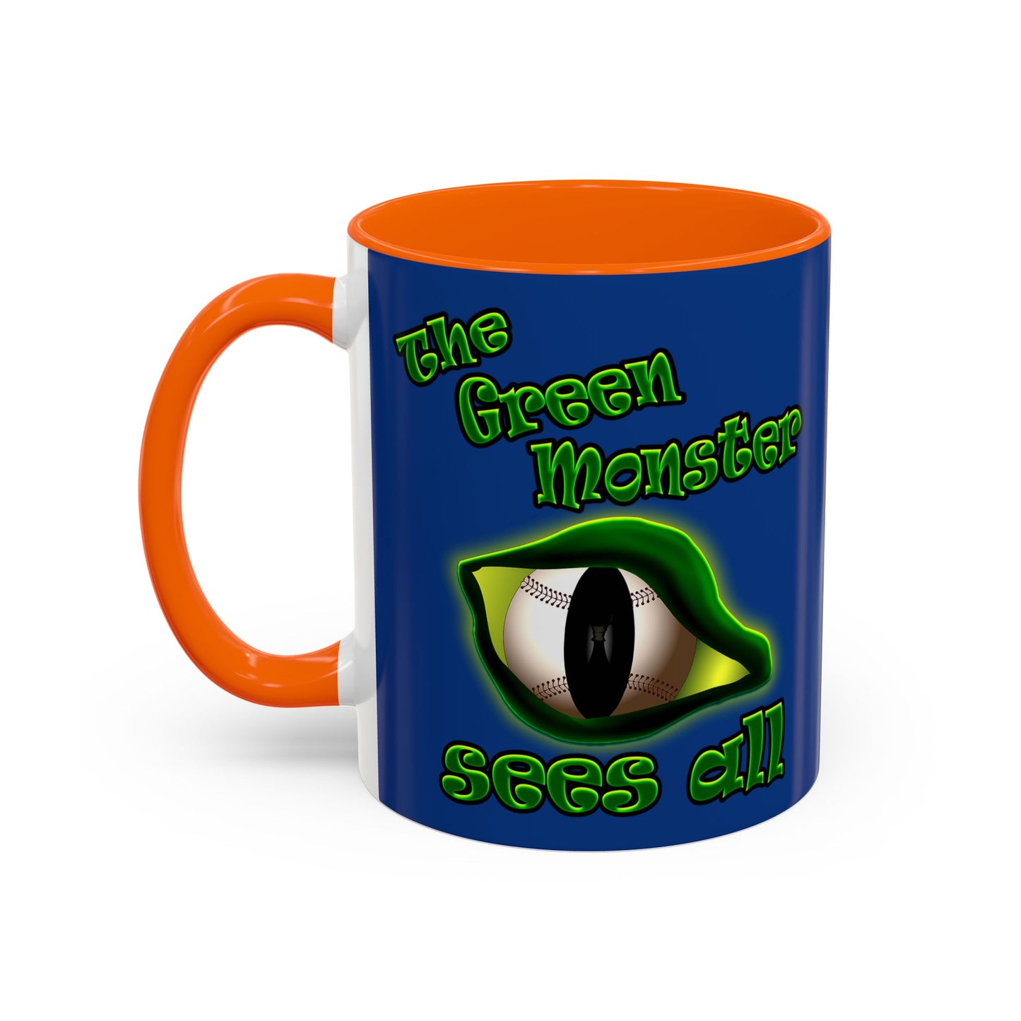 green monster - Accent Mug (dark blue)