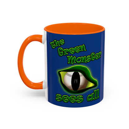 green monster - Accent Mug (dark blue)
