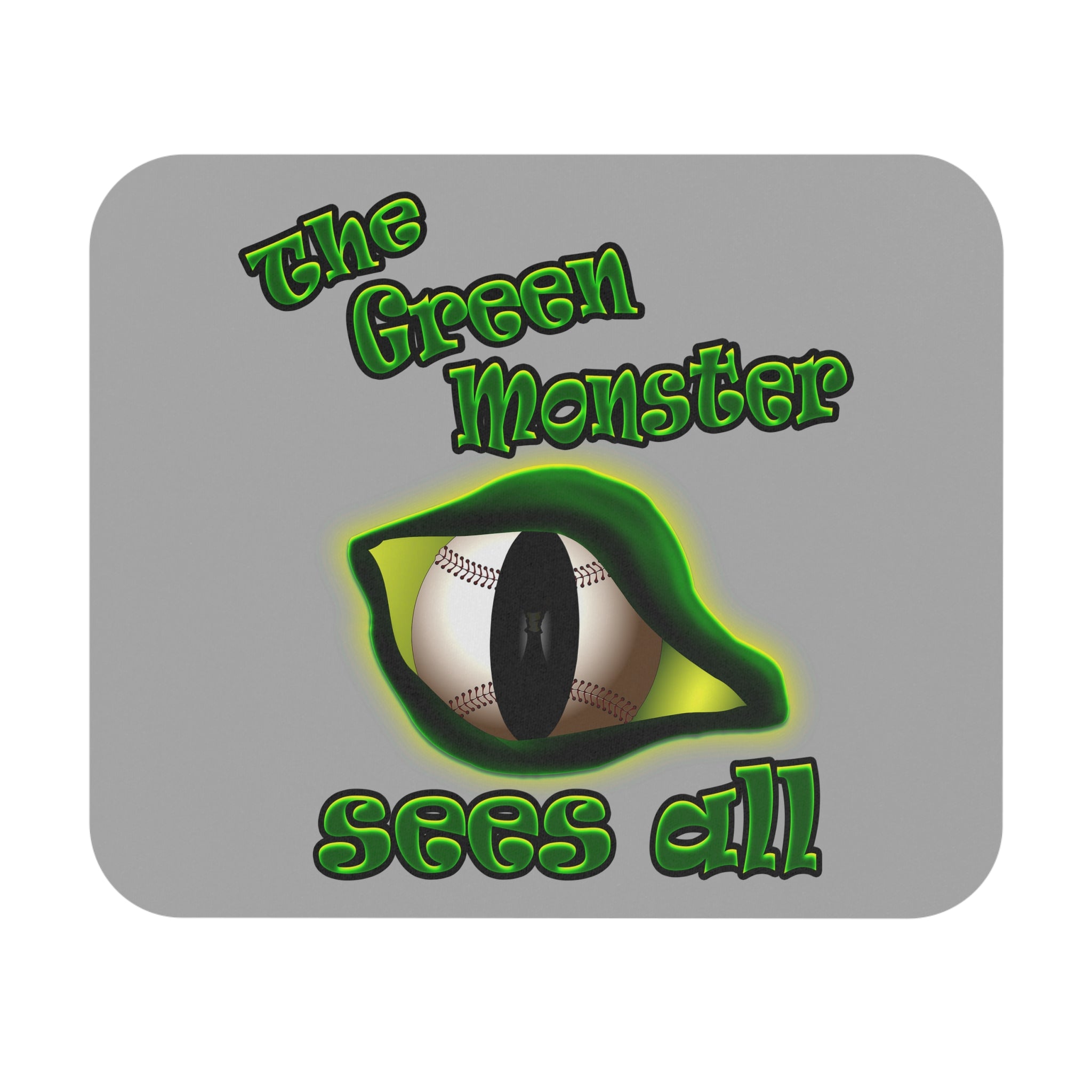 green monster - Mouse Pad (Rectangle) (light grey)
