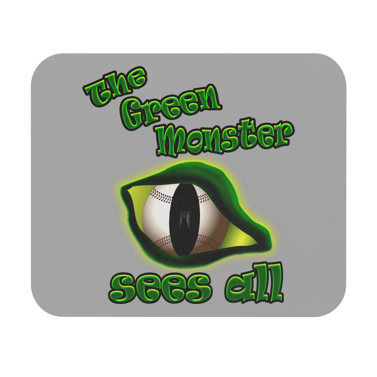 green monster - Mouse Pad (Rectangle) (light grey)