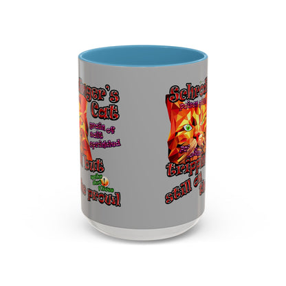 schrodinger's cat - Accent Mug (light grey)