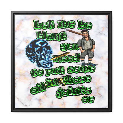 og - framed canvas art (white marble)