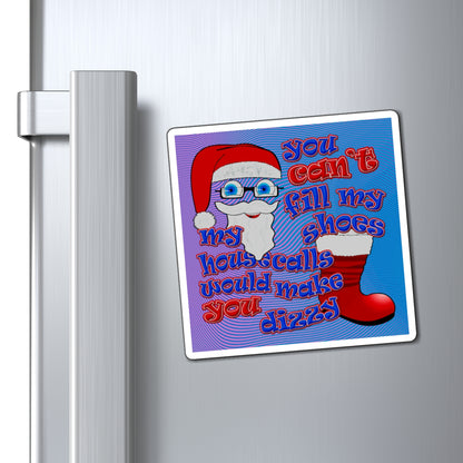 santa's shoes - Magnets - (light blue-purple wave)
