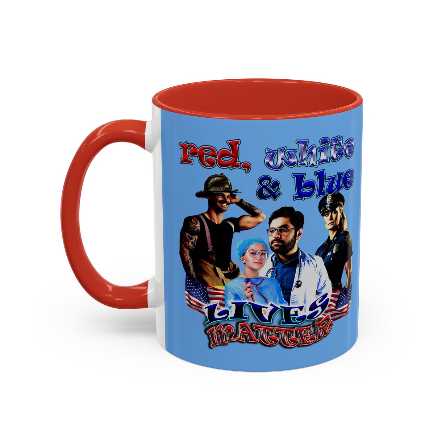 rw&b lives matter - Accent Mug (light blue)