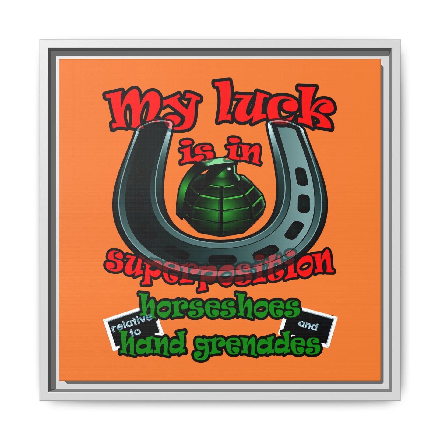 my luck - framed canvas art (crusta)