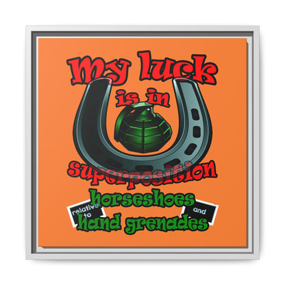 my luck - framed canvas art (crusta)