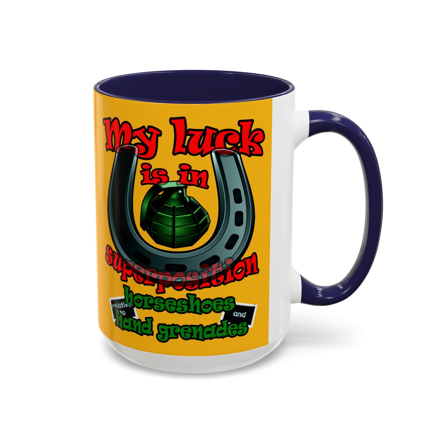 my luck - Accent Mug (yellow)