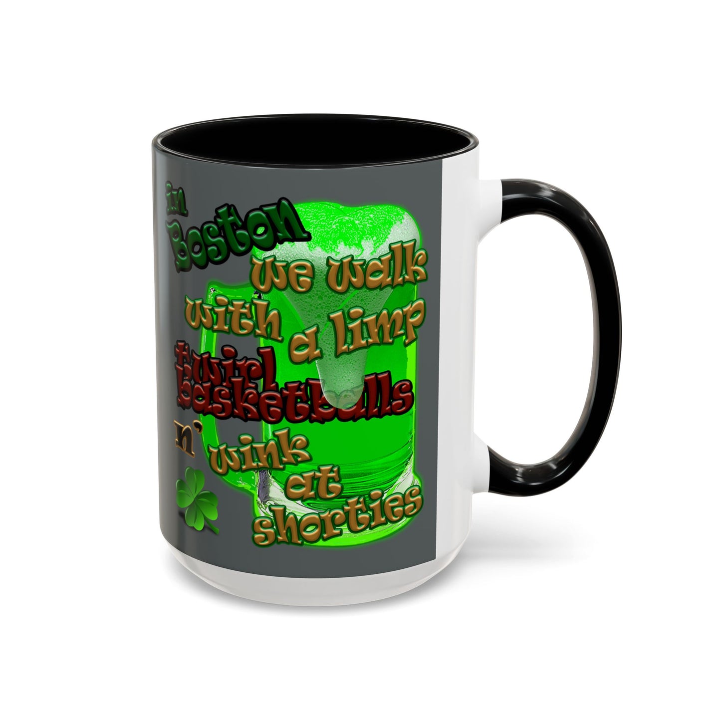 celtics logo - Accent Mug (dark grey)