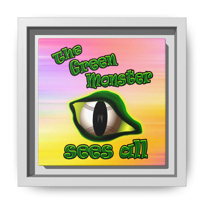 green monster - framed canvas art (color blur)