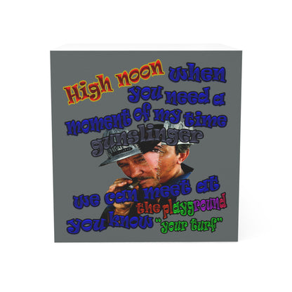 high noon - note cube (dark grey)