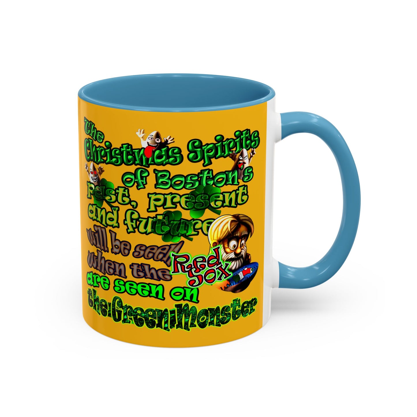 christmas spirits of boston - Accent Mug (yellow)