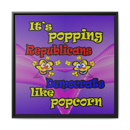 popping like popcorn - framed canvas art (purple-pink wave)