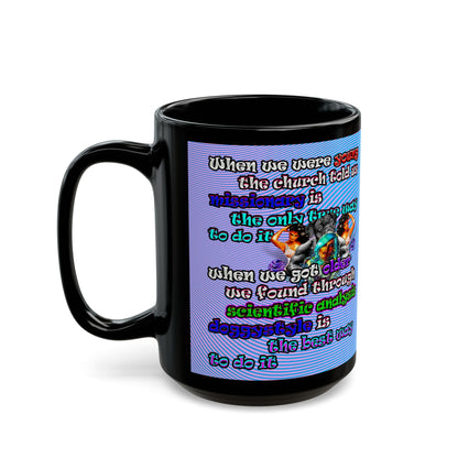 doggystyle - Black Mug (light blue-purple wave)