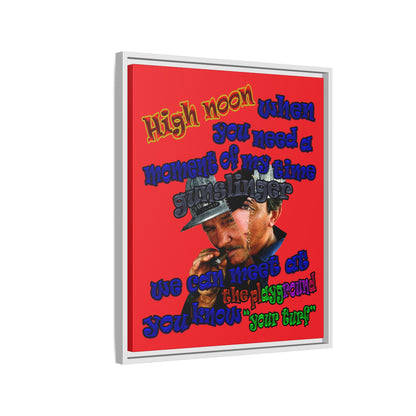 high noon - framed canvas art (red)