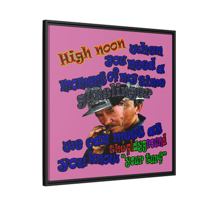 high noon - framed canvas art (light pink)