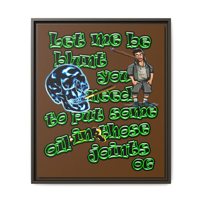og - framed canvas art (brown)