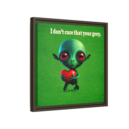 I don't care that your grey - framed canvas art (green turf)