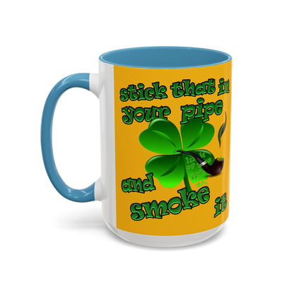 celtics logo - Accent Mug (yellow)
