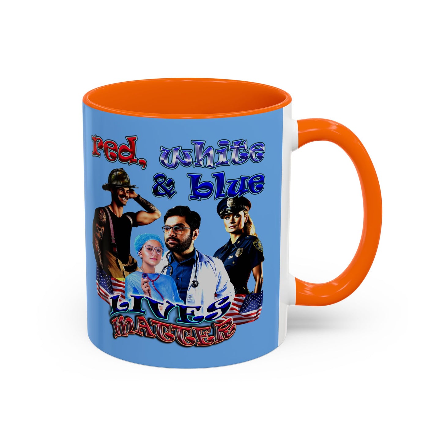 rw&b lives matter - Accent Mug (light blue)