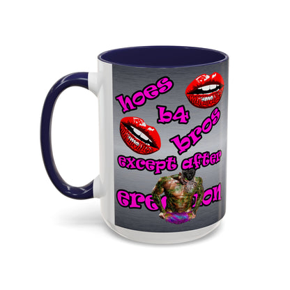 hoes b4 bros - Accent Mug (brushed nickel)