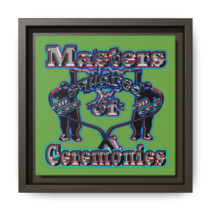 em cee squared - framed canvas art (green)