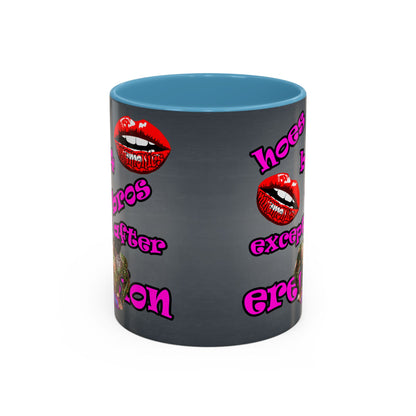 hoes b4 bros - Accent Mug (grey-light grey)