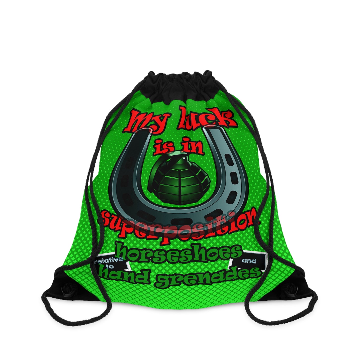 my luck - Drawstring Bag (logo green)