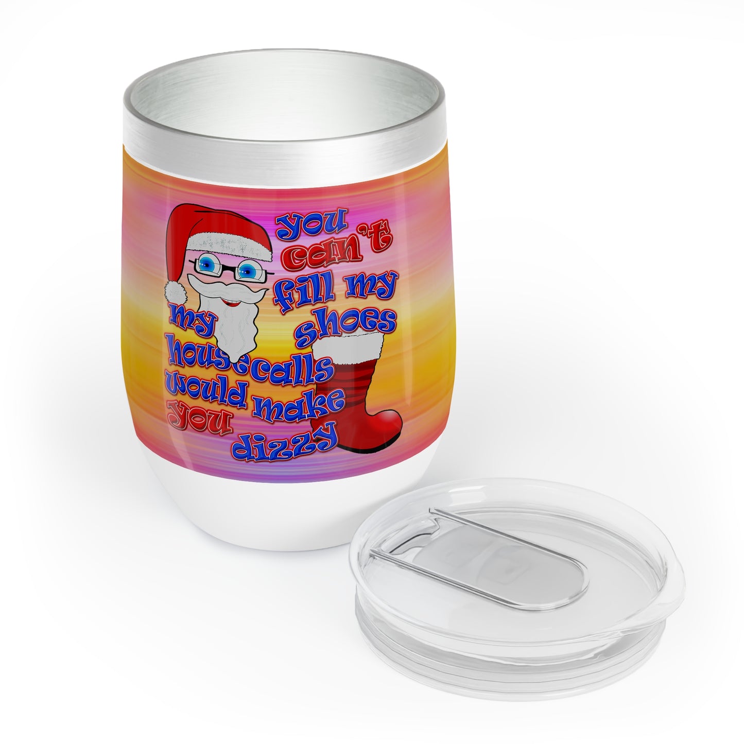 santa's shoes - Chill Wine Tumbler (color blur)