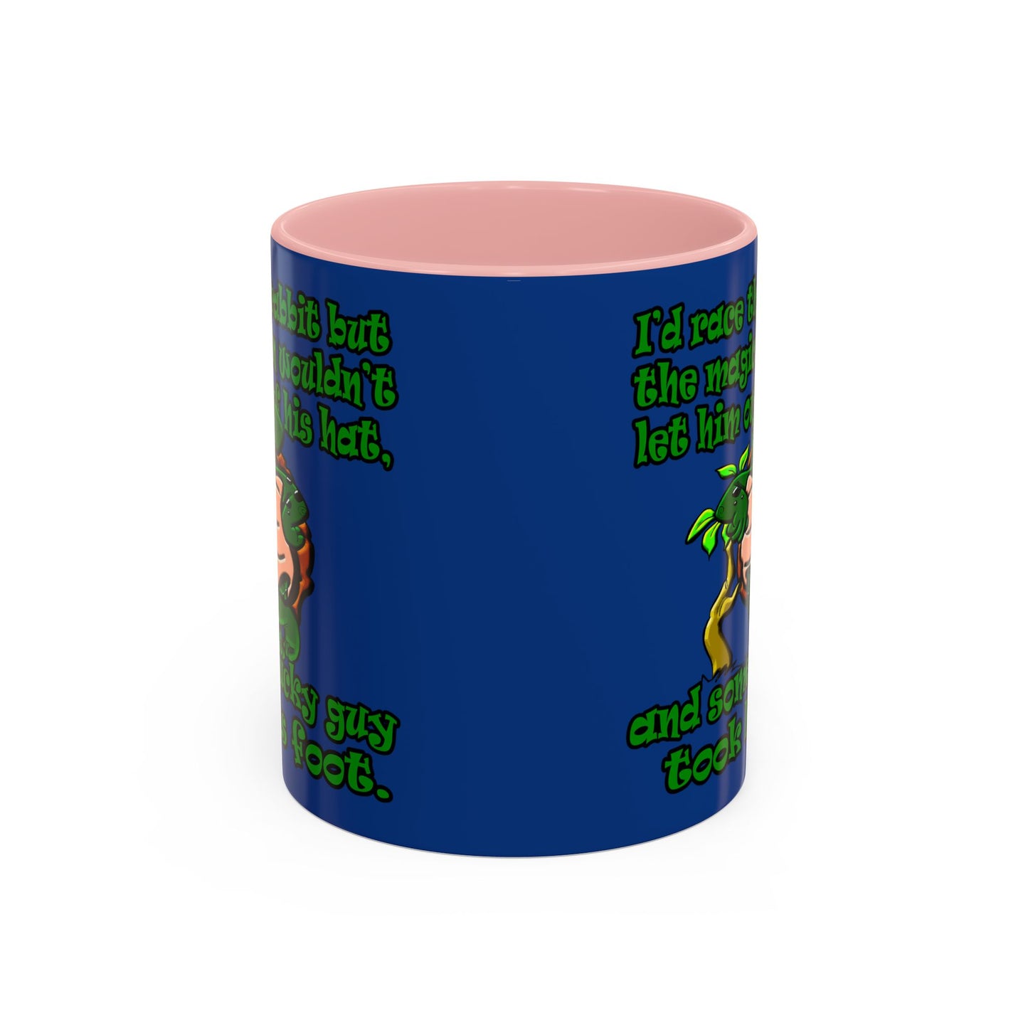 turtle race - Accent Mug (dark blue)
