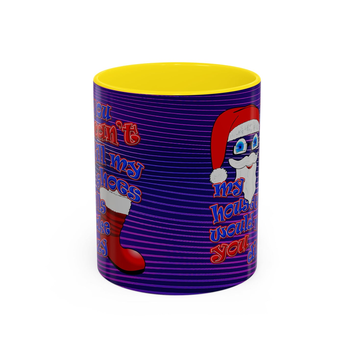 santa's shoes - Accent Mug (purple wave)
