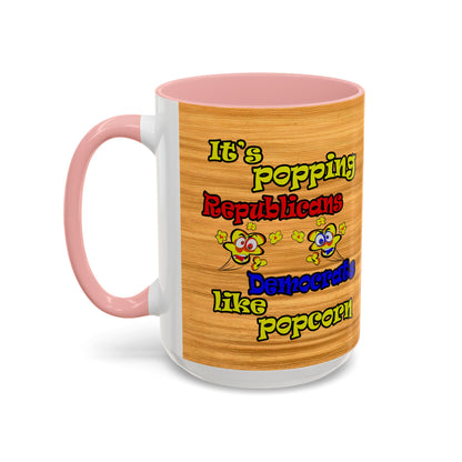popping like popcorn - Accent Mug (butterscotch wood finish)