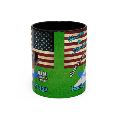 shoot for the stars - Accent Mug (green turf)