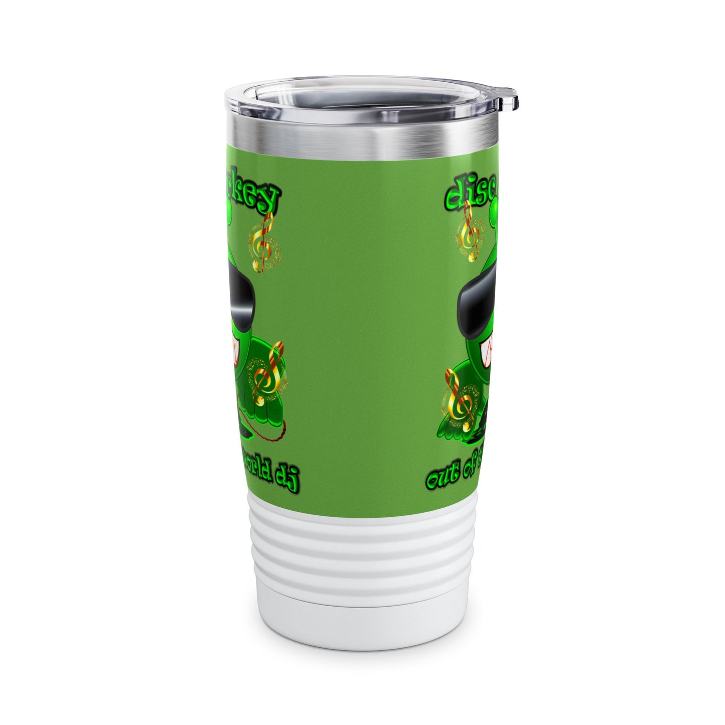 disc jockey - Ringneck Tumbler, 20oz (green)