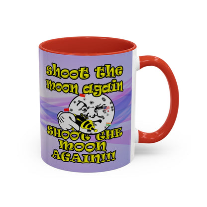 shoot the moon again - Accent Mug (light blue-pink wave)
